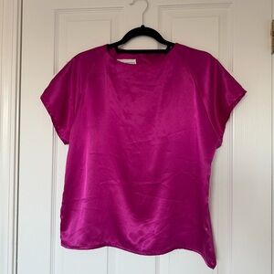 Vintage Impressions Of California Fuchsia Pink Blouse Size Medium